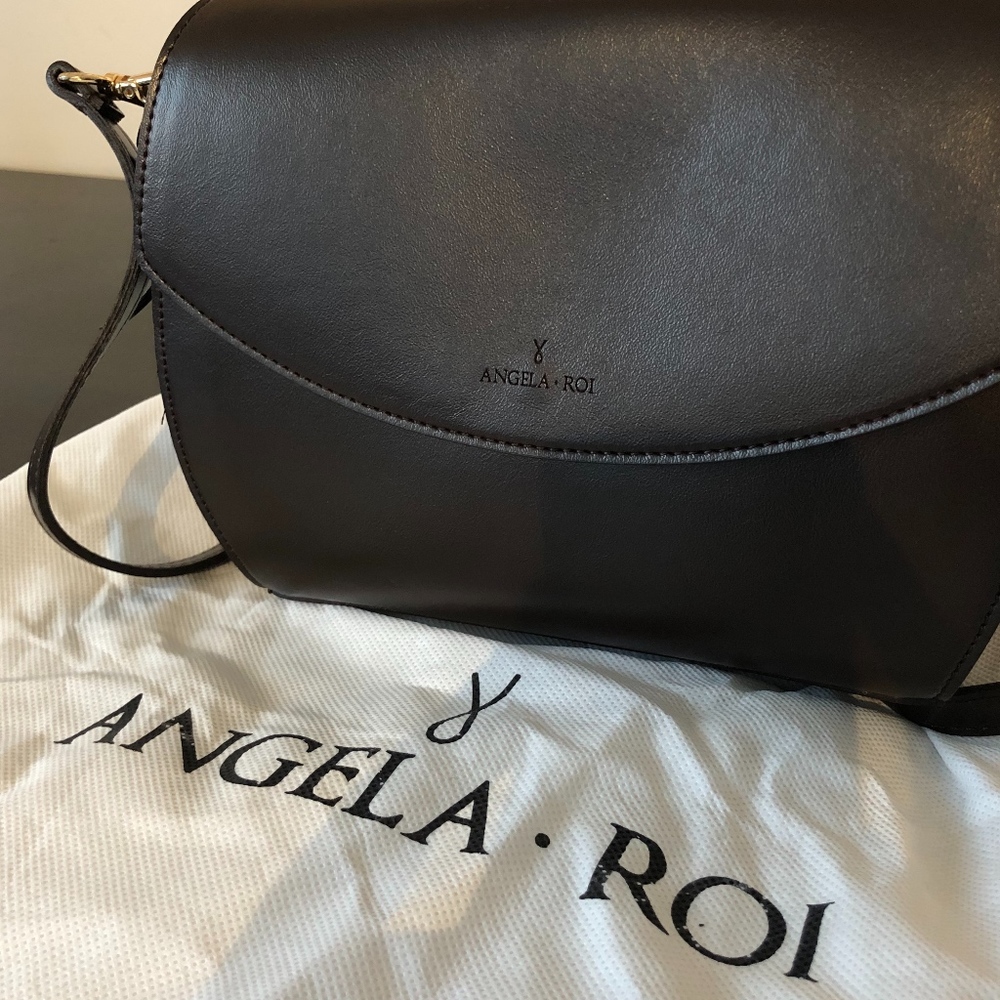 Angela Roi vegan leather brown bag, never used